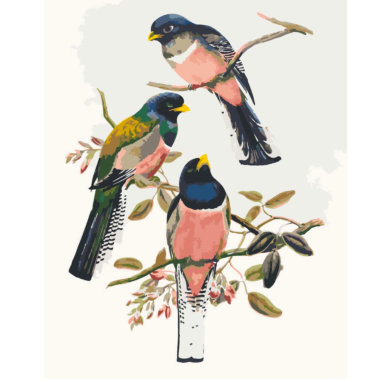 16" x 20" 3 Birds Paint-by-Number Kit by Artist's Loft®